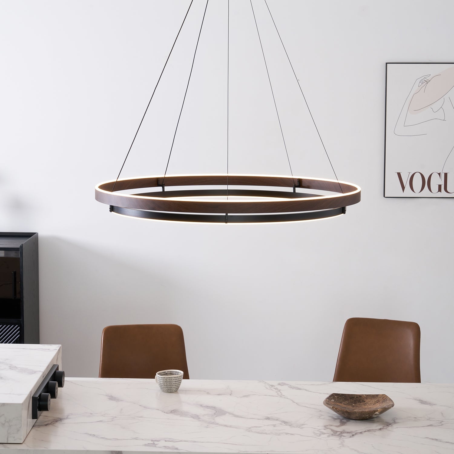 Lustre double anneau Hainelle