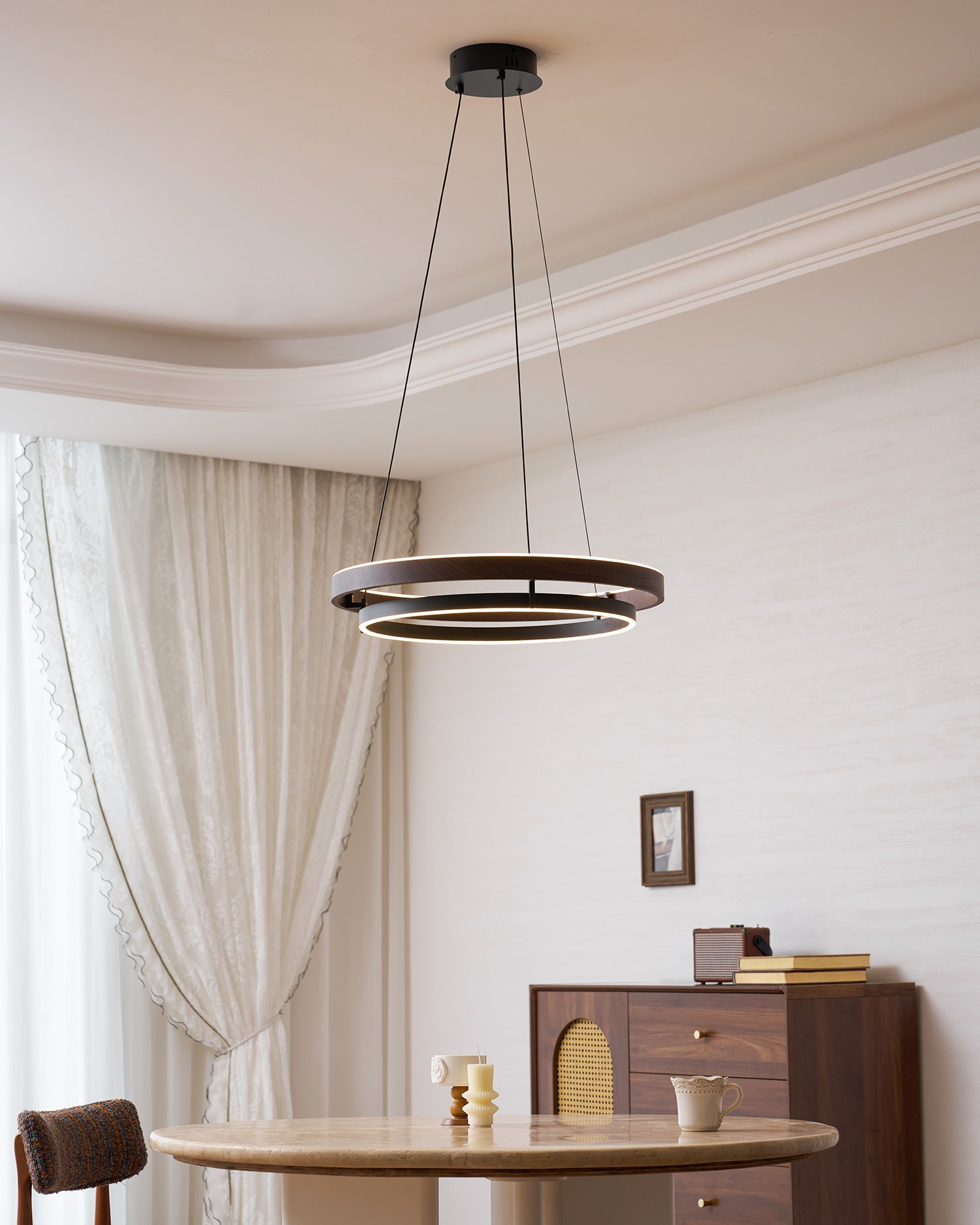 Lustre double anneau Hainelle