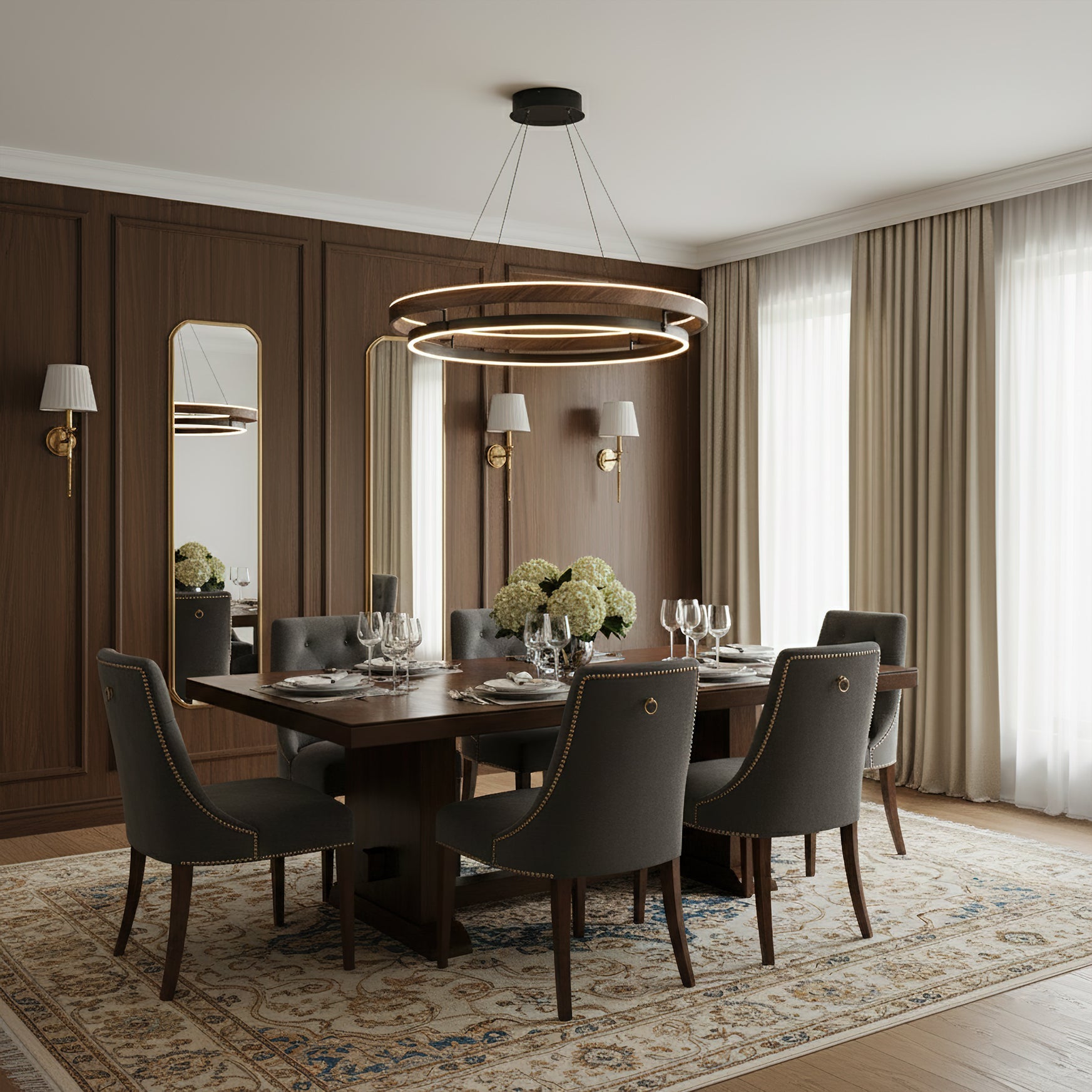 Lustre double anneau Hainelle