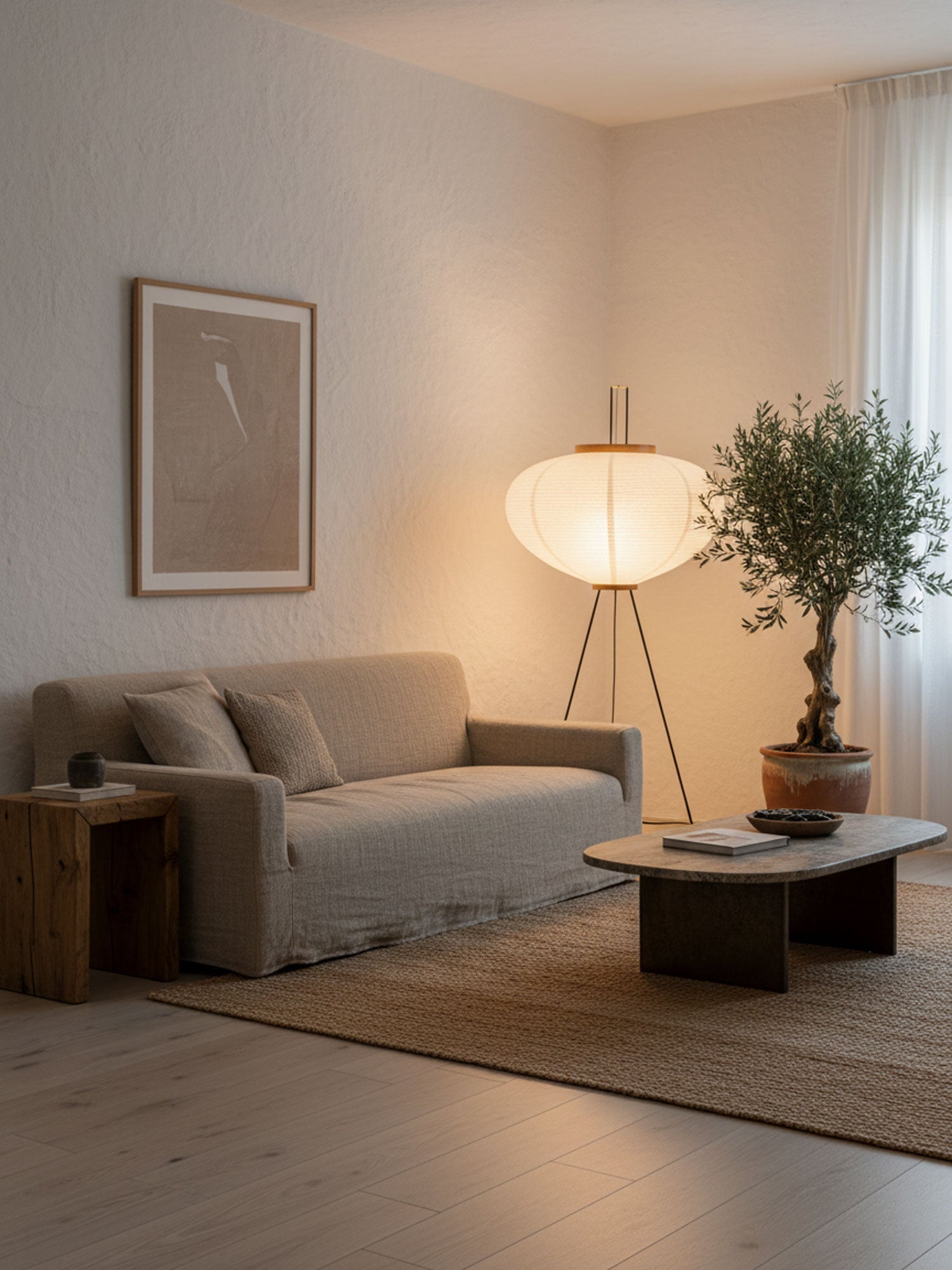 Lampadaire sculptural Taellella