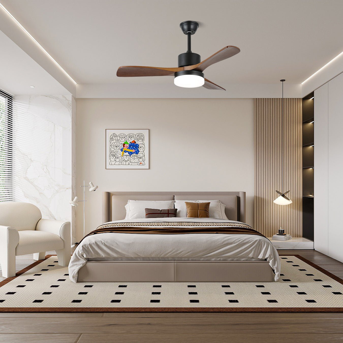 Plafonnier ventilateur Yavigne