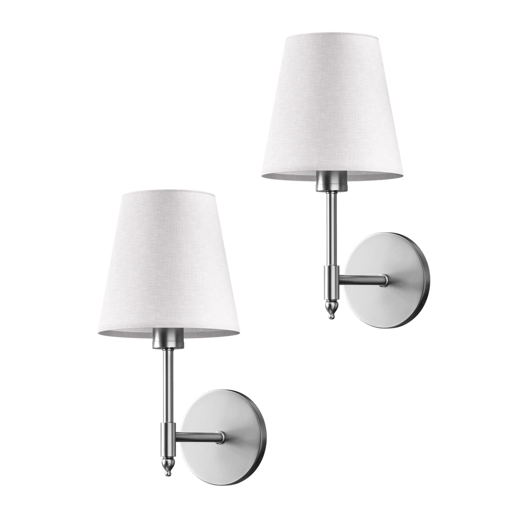 Applique Murale Sans Fil Moderne - Argent (lot de 2) - Valora Design