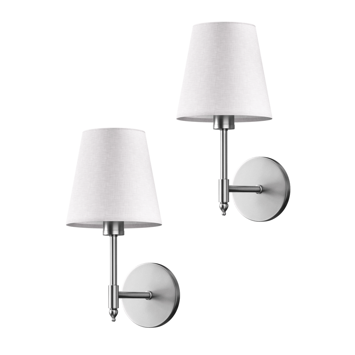 Applique Murale Sans Fil Moderne - Argent (lot de 2)