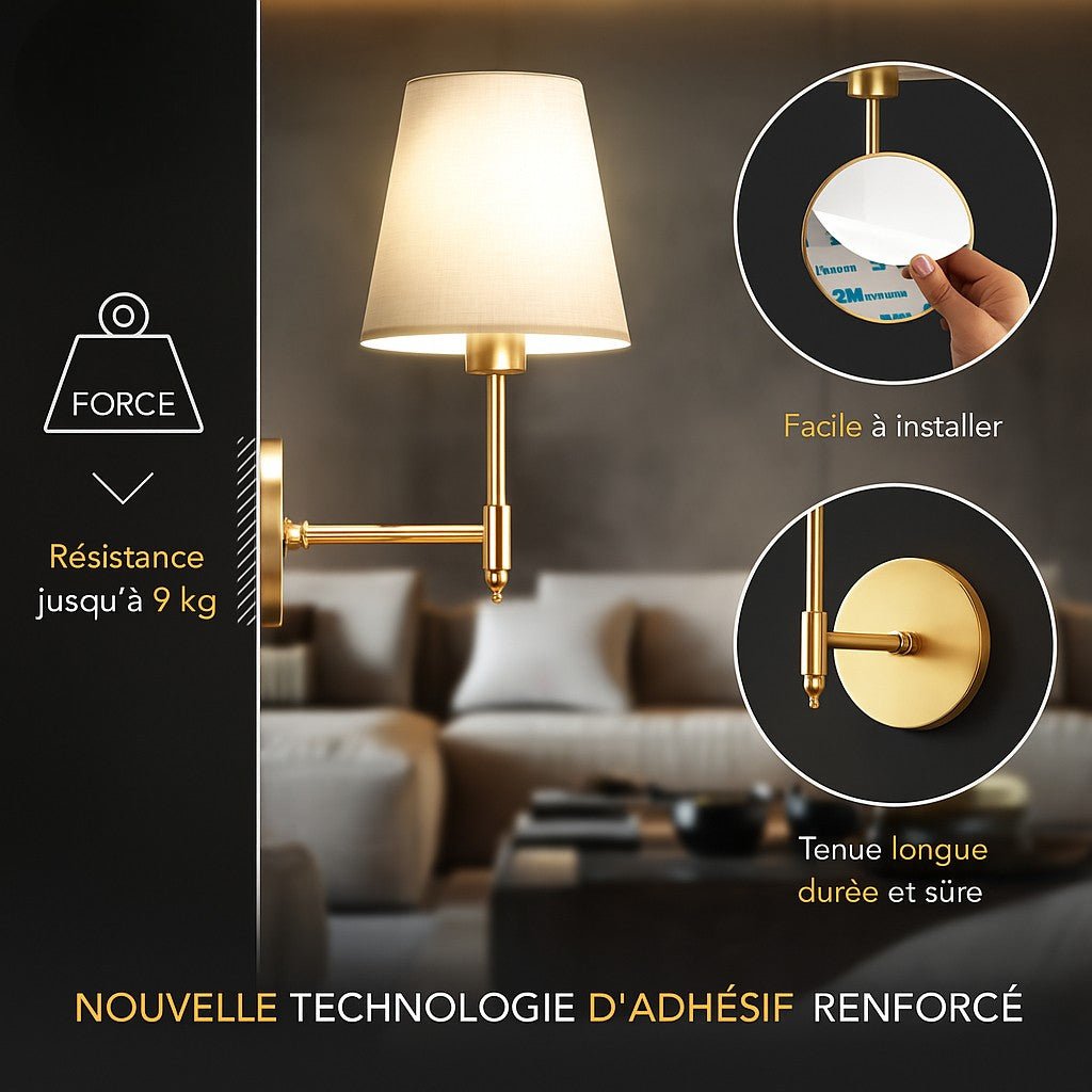 Applique Murale Sans Fil Moderne - Argent (lot de 2) - Valora Design