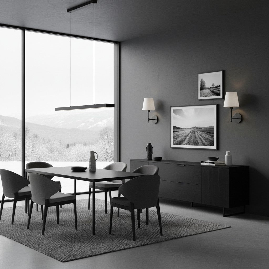 Applique Murale Sans Fil Moderne - Noir - Valora Design