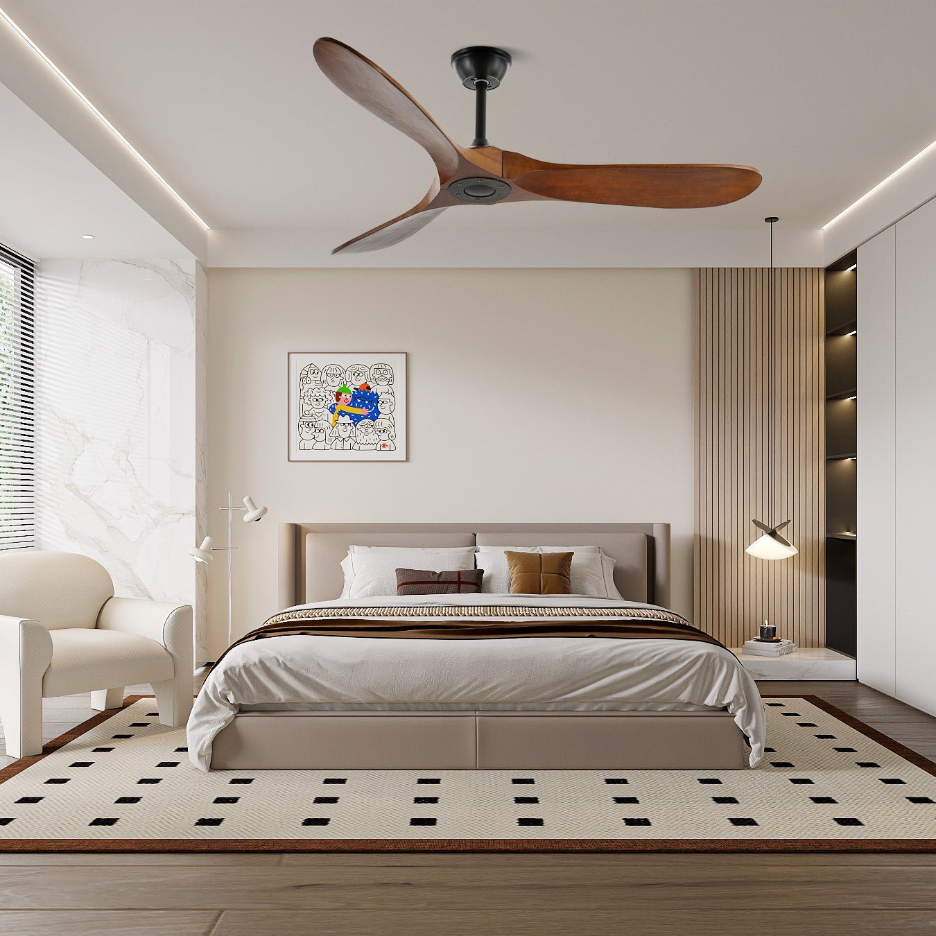 Aureza ventilateur de plafond bois - Valora Design