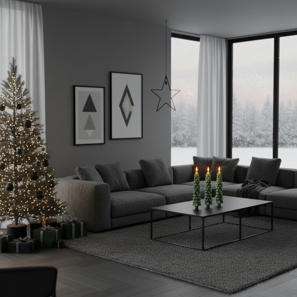 Bougies Sans Flamme Sans Fil De Noël (lot de 3) - Valora Design