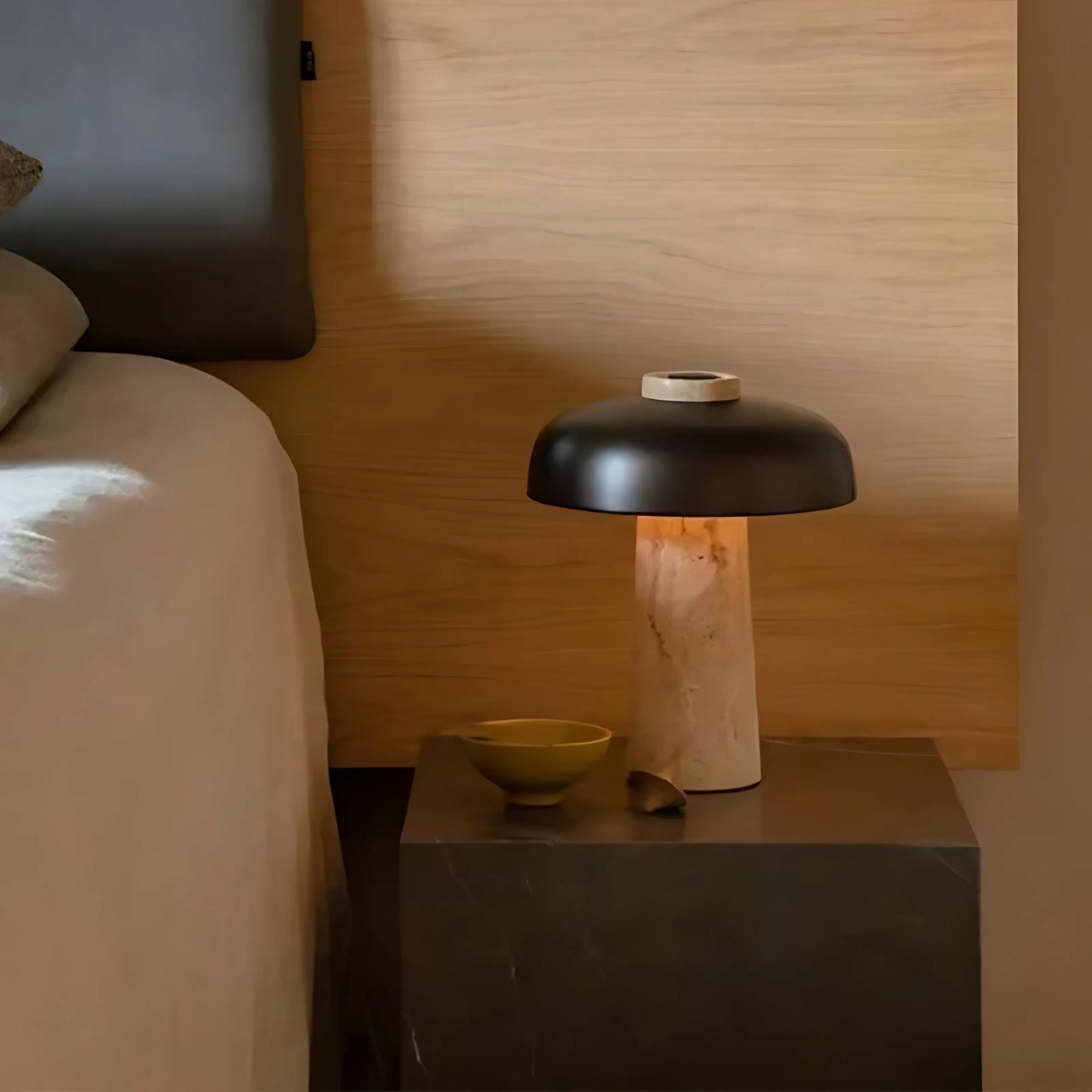Lampe de table en travertin Solignac - Valora Design