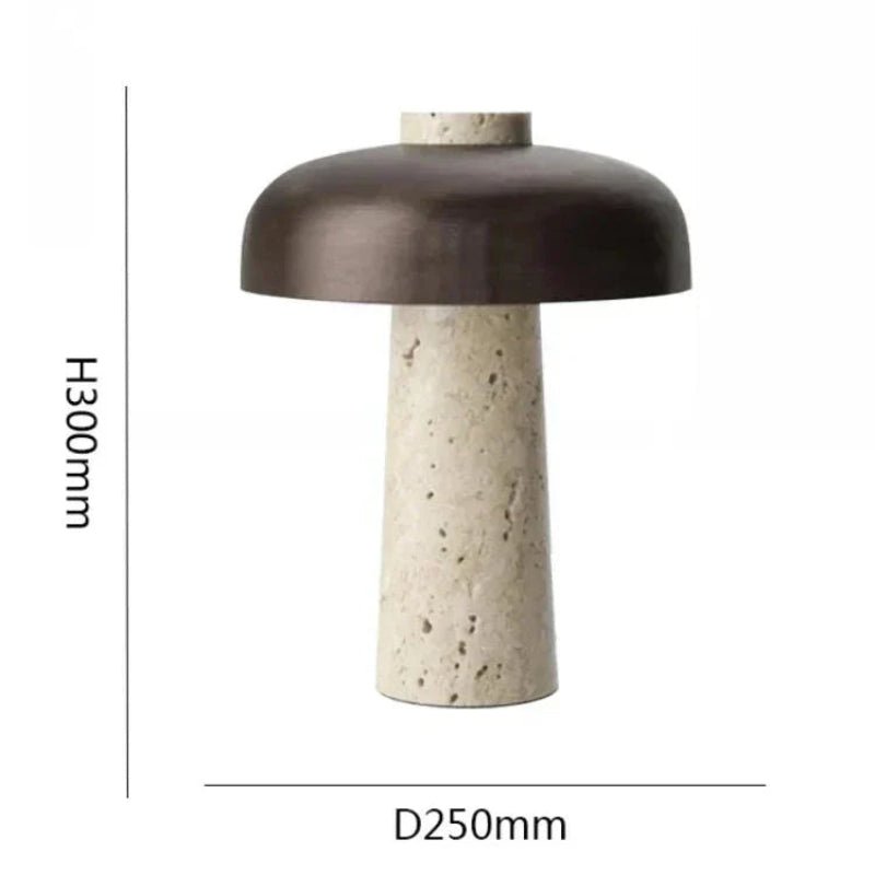 Lampe de table en travertin Solignac - Valora Design