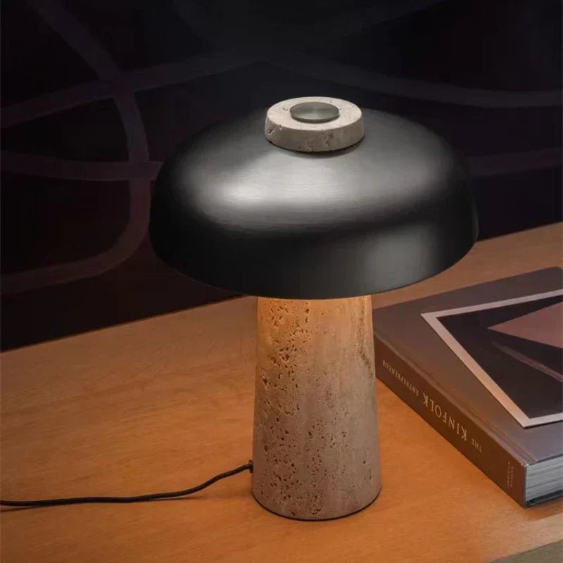 Lampe de table en travertin Solignac - Valora Design