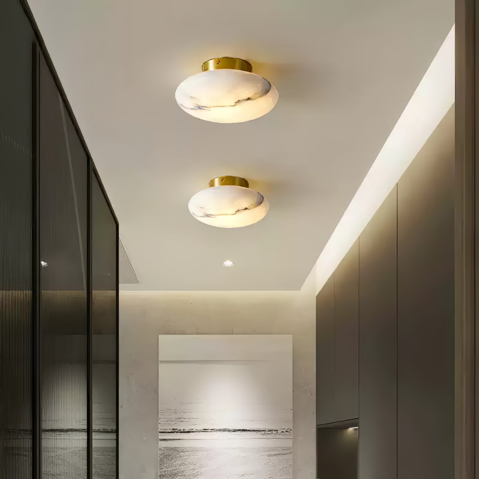 Mélion plafonnier albâtre - Valora Design