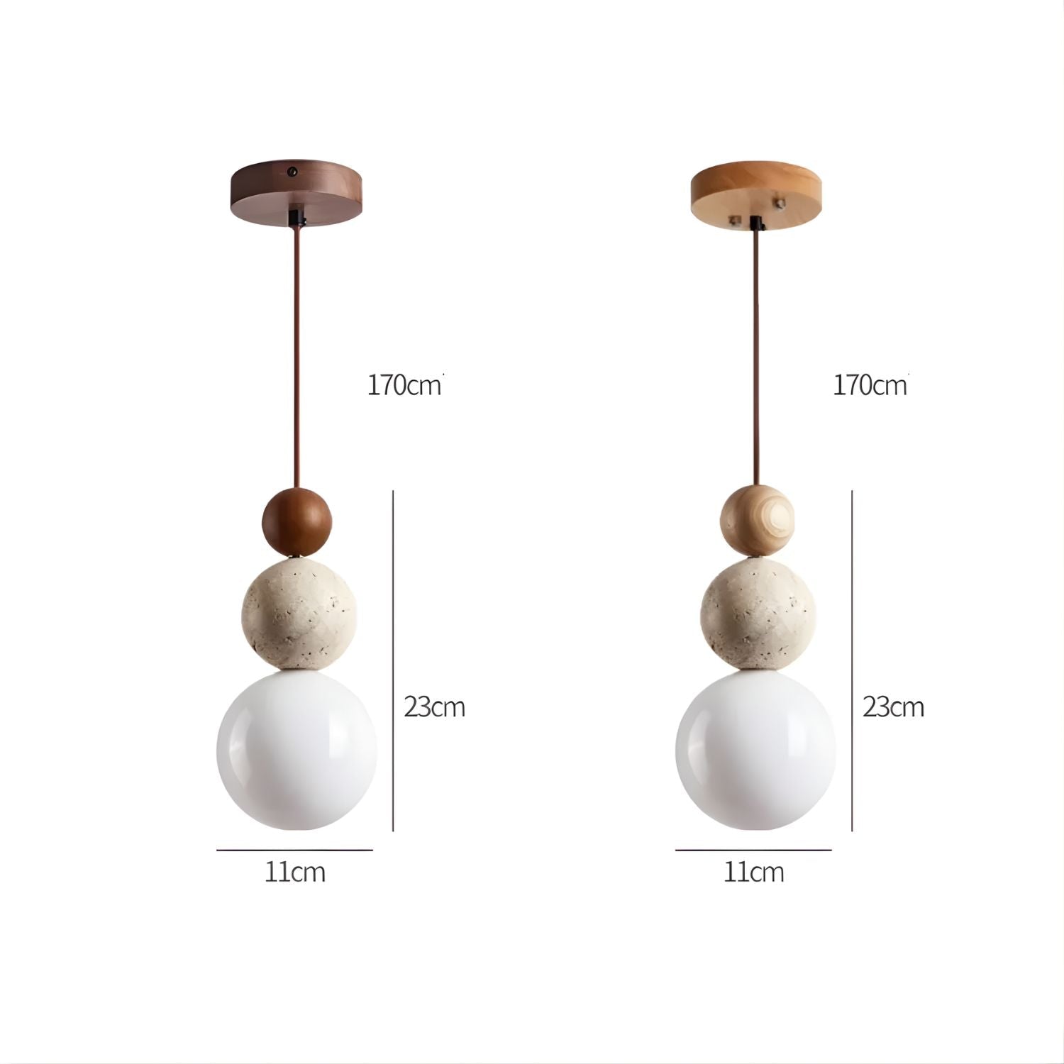 Olyra suspension travertin - Valora Design