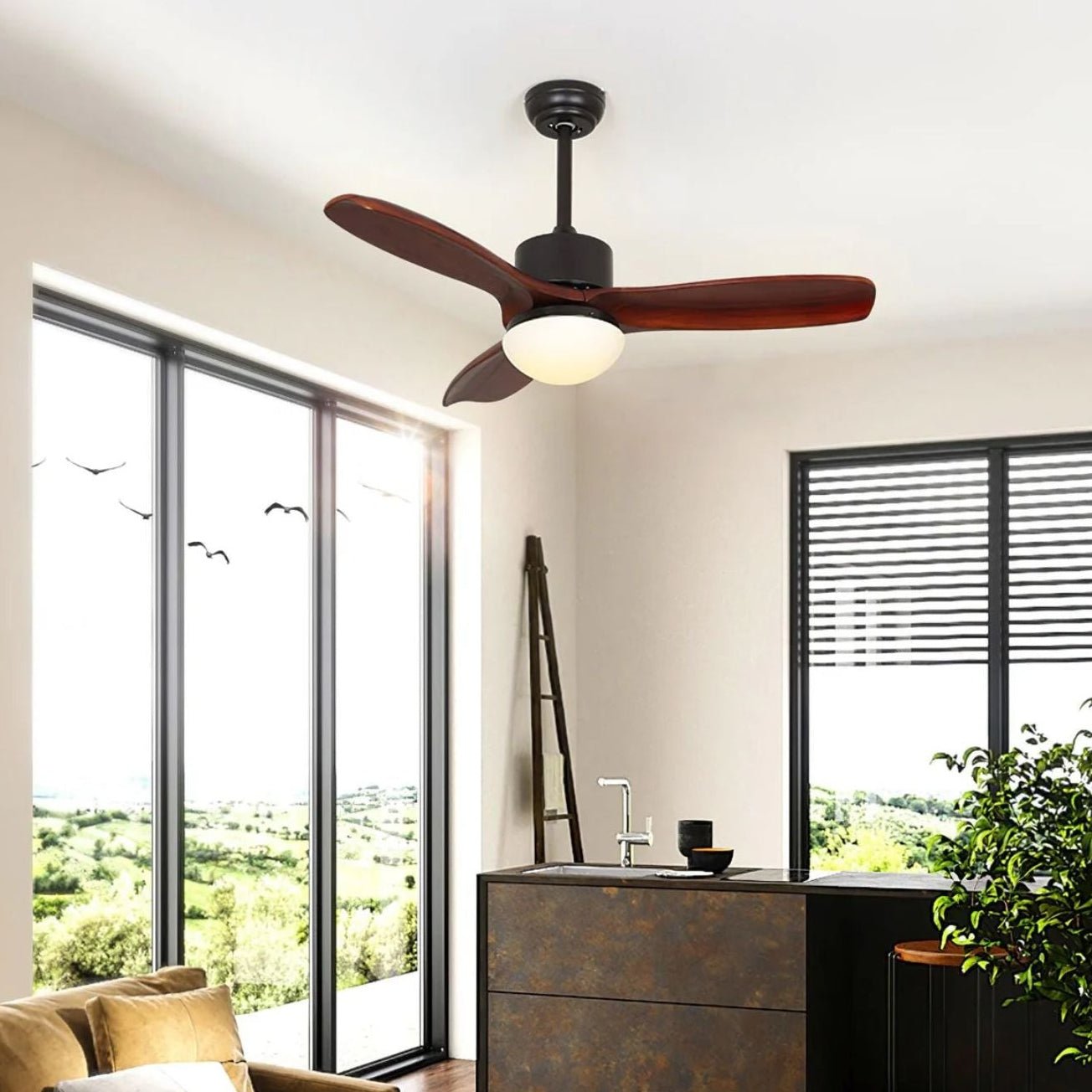 Salore ventilateur de plafond bois - Valora Design