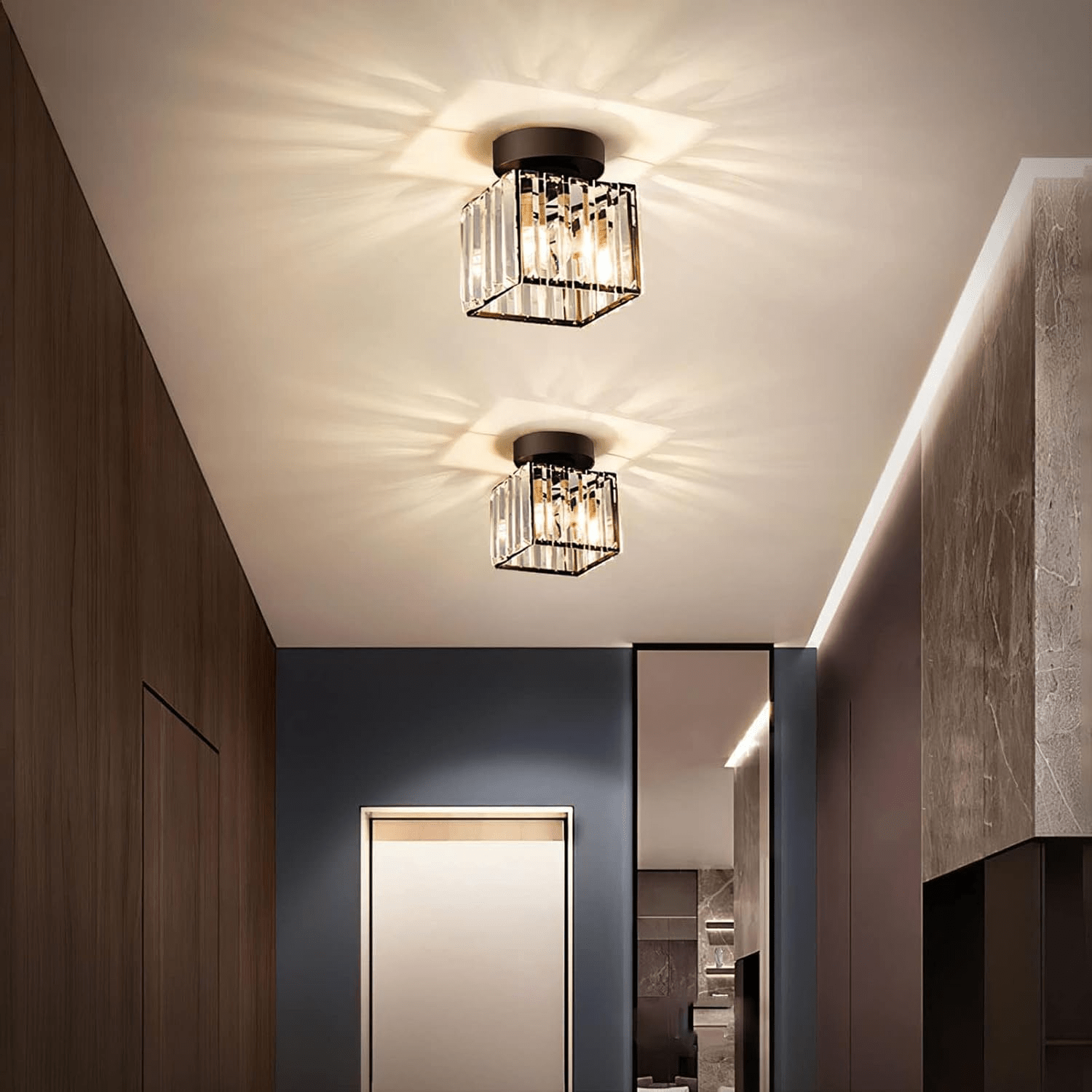 Soléon plafonnier cristal - Valora Design
